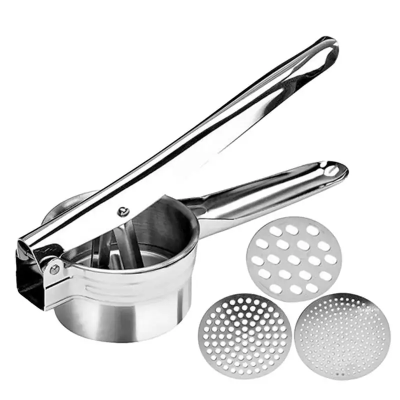 Potato Ricer Potato Ricer with 3 Interchangeable Discs Kitchen Accessories for Mashed Potatoes Food Ricer Stainless Steel Ricer