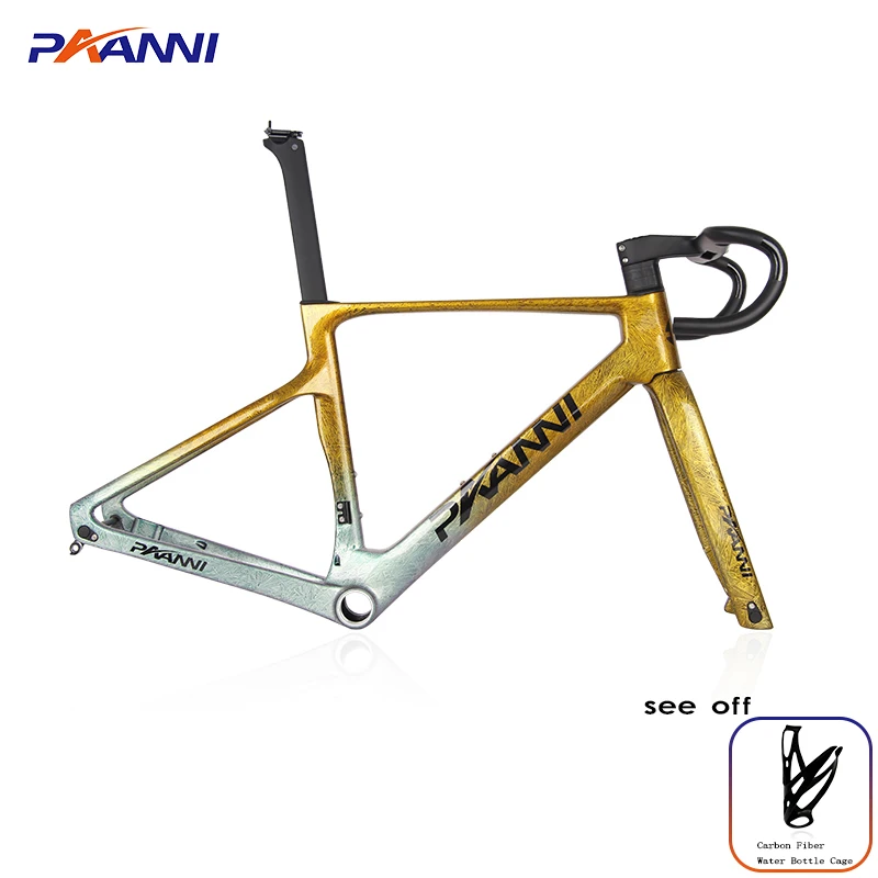 Carbon Fiber Road Bike Frame Fully Hidden Internal Cable Routing Gravel Frameset 47/49/51/54/56 T47 Fixed Gear Frame Bicycle