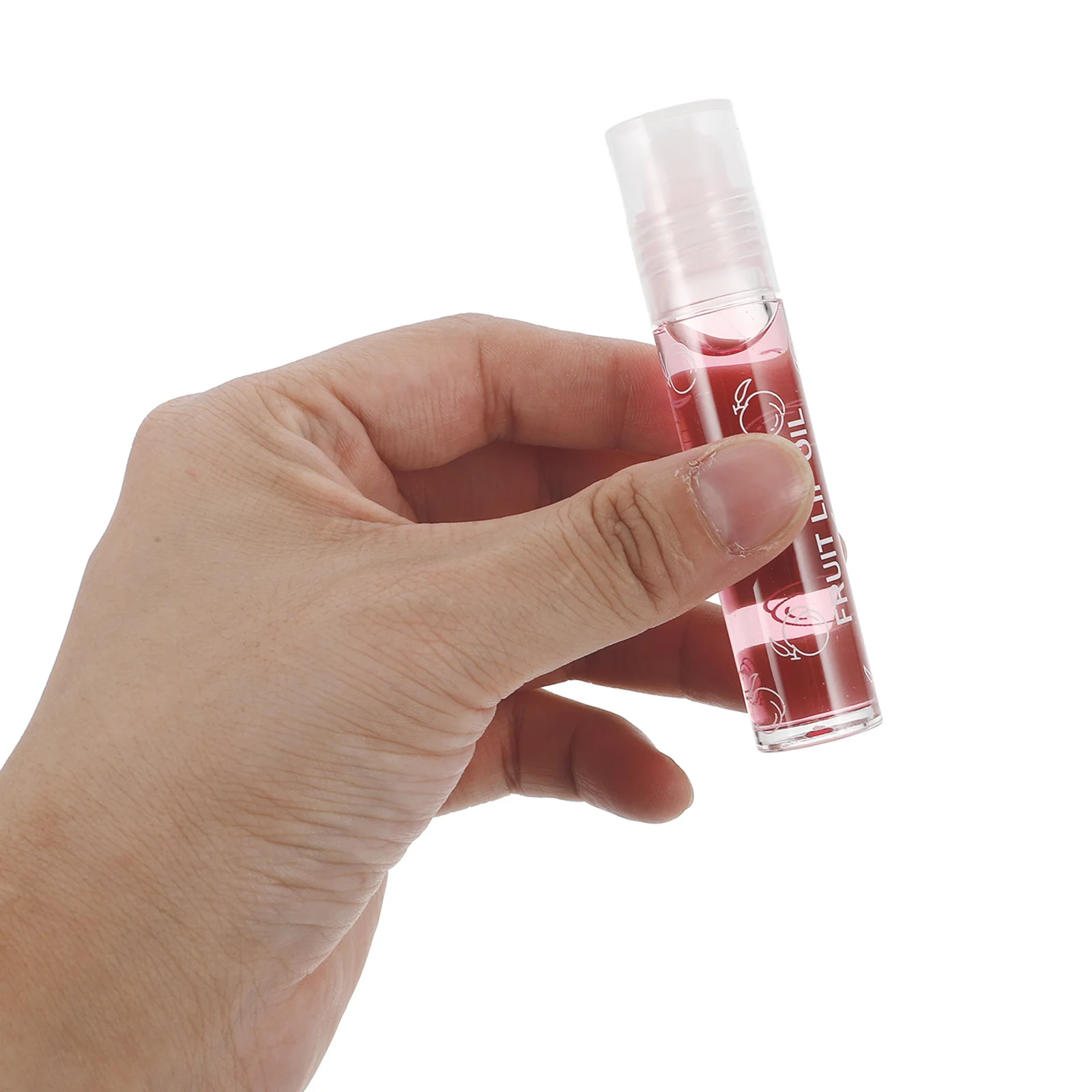 

Rollerball Lip Gloss Fruity Roll-on Lip Oil Transparent Formula No Color Change Long-Lasting Hydration Peach Flavor for Women