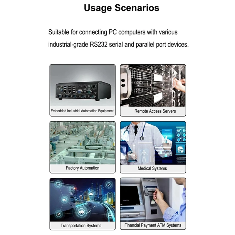 M.2 To 4 Serial Ports And 1 Parallel Port Card RS232 For Kylin Tongxin Multi Expansion Card B Key M Key NGFF WCH384