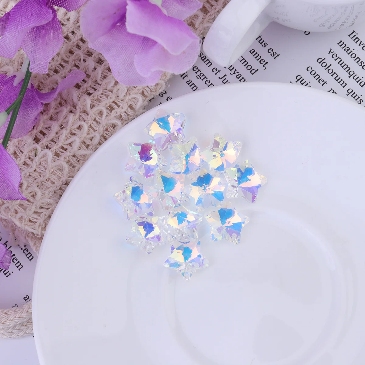 

100Pcs DIY Pendant Charms Colorful Glass Drill Jewelry Pendants Multi Shape Single Hole for Necklace Bracelet Keychain Making