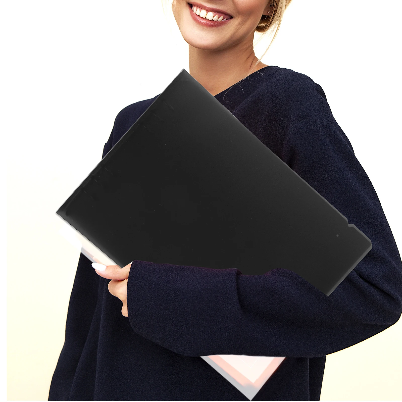 

Portable Folder Cover Notebook Shell File Storage Document Binder For School Office 6 Ring Notepad Case Plastic Hand
