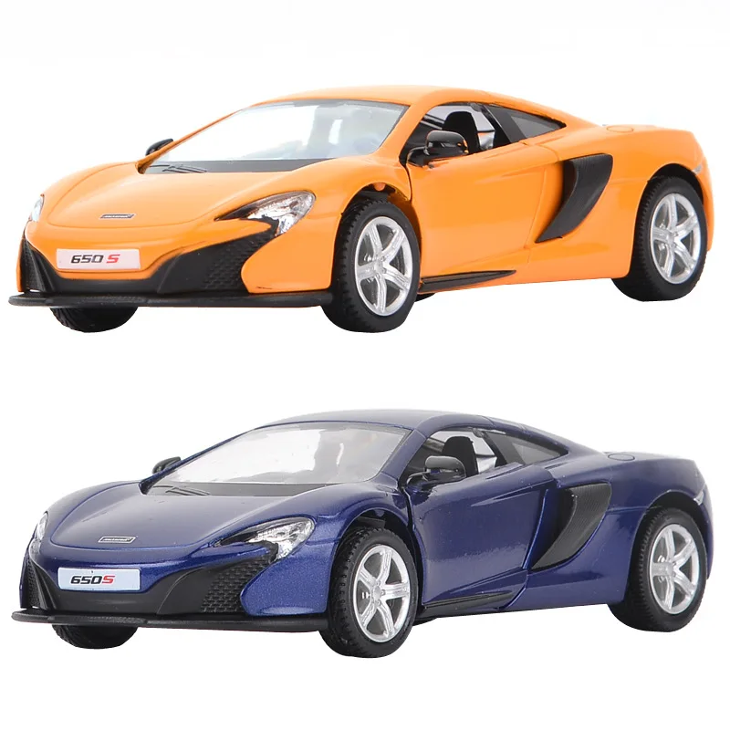 1/36 McLaren 650s Model Samochodu Sportowego z Odlewu Stopu, Metalowy Model Pojazdu z Funkcją Pull Back, Zabawka dla Dzieci