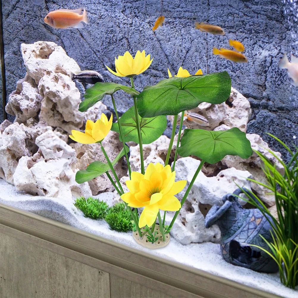 

2Pcs Artificial Aquarium Plants Plastic Fish Tank Decorations Green Stems Leaves Realistic Simulation Aquatic Plants for Fish