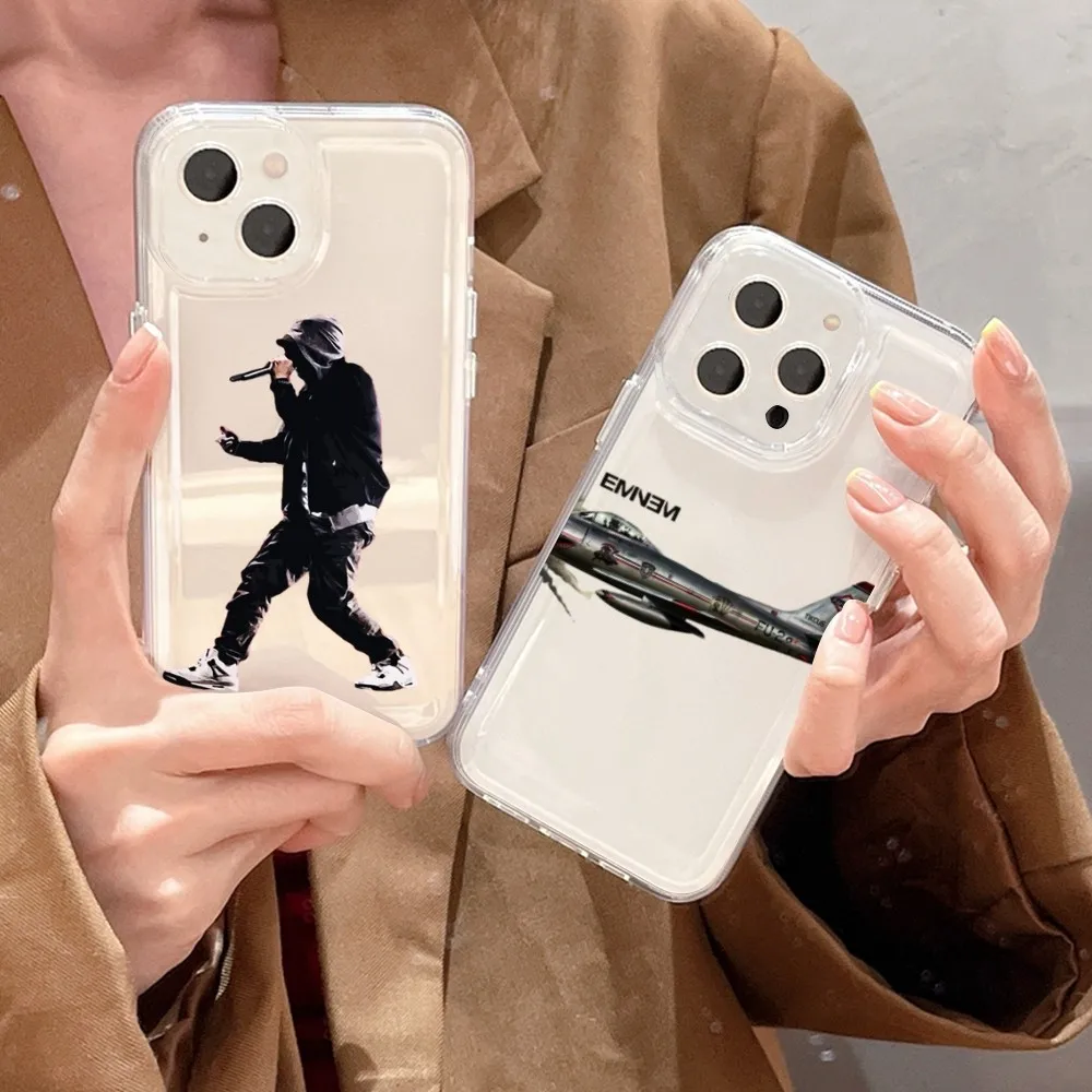 Singer Eminem  Phone Case For iPhone 15 14 13 12 11 Mini Pro Max X XR XSMax 7 8 Plus SE20 Transparent Cover