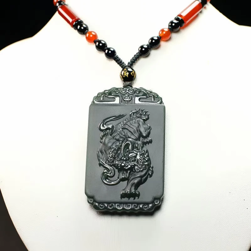 

Super Bottle Green Jade Mythical Beast Pendant Pi Xiu Amulet Bring Wealth Talisman Agate Hanging