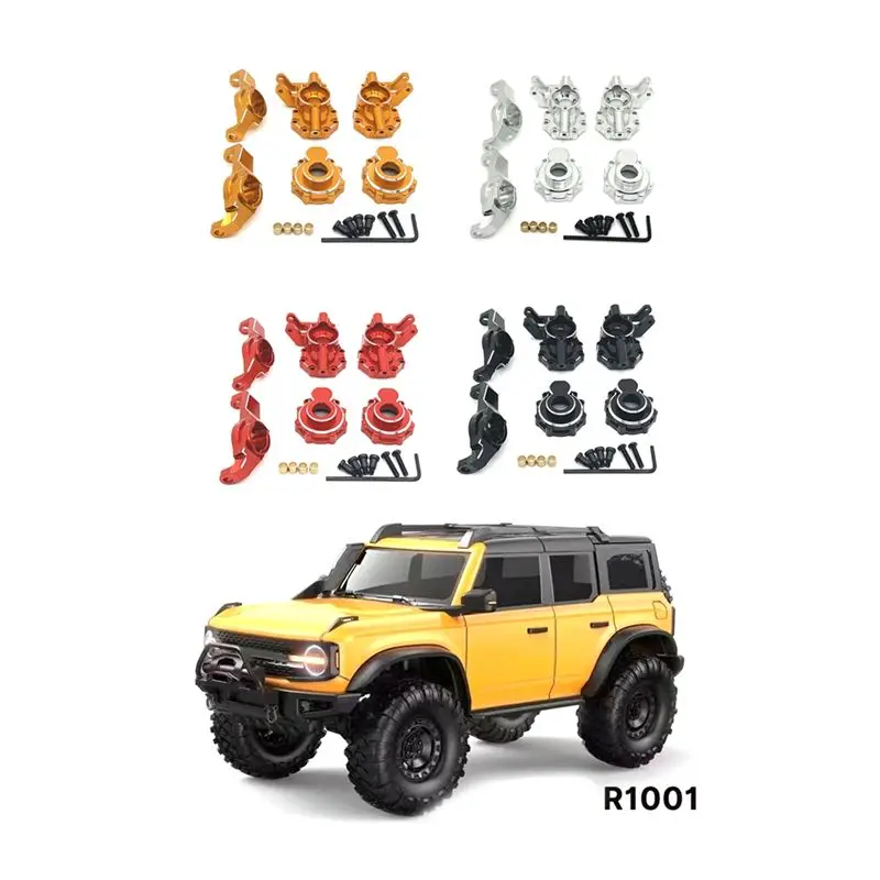 WOTT-RC Car Upgrade Part Front Axle C Steering Cup Kit For TRAXXAS 1/10 TRX4 HUANGBO 1/10 R1001 R1002 R1003 RC Car Parts Bla