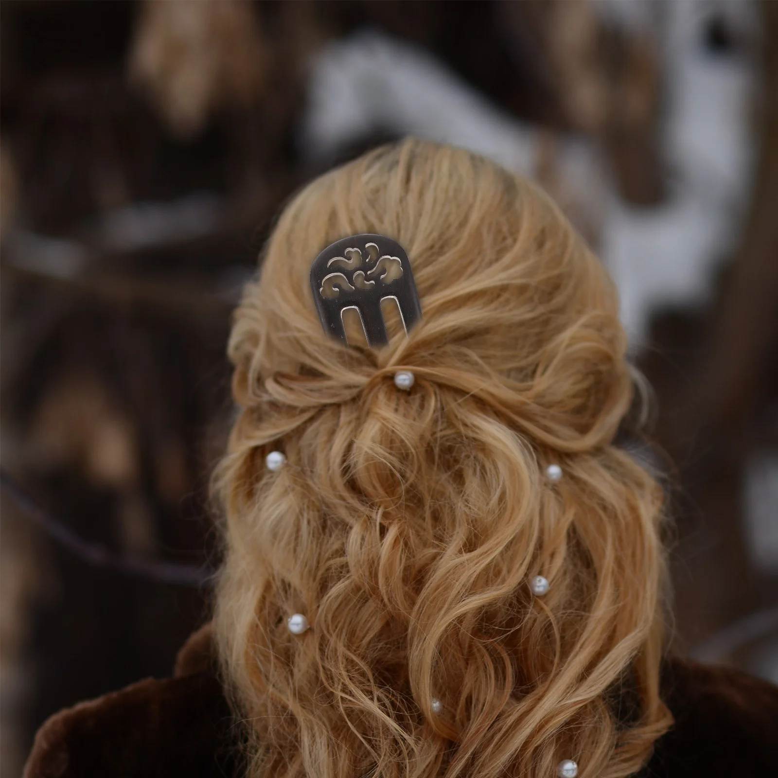 

3-Prong Wooden Hair Stick Vintage Style Carved Hairpins for Women Elegant Hairstyle Decoration Stand Out Crowd