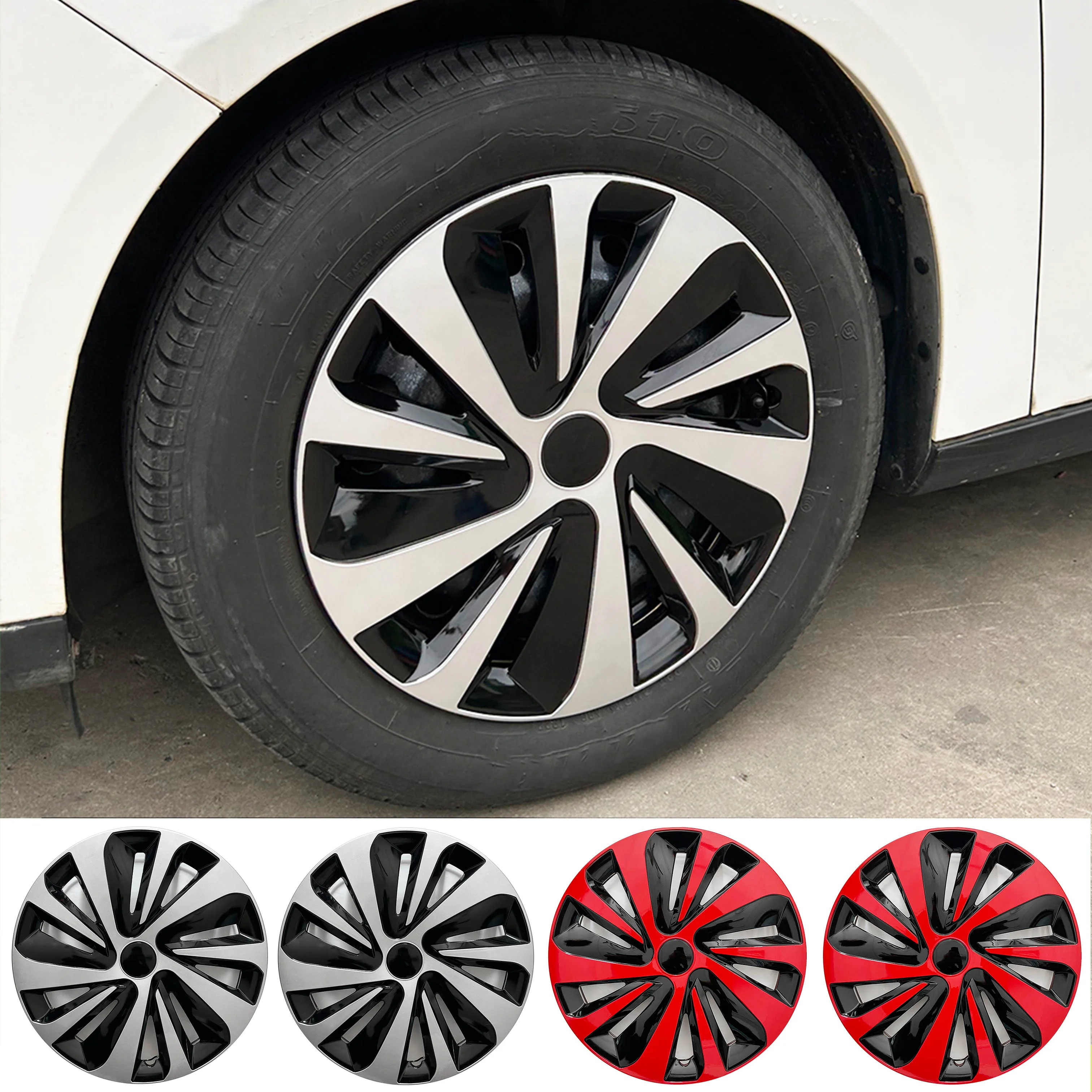 

4PCS Hub Caps for 15-Inch Iron Wheels of Cars, Made of PP Plastic, Decorating Car Wheel Appearance