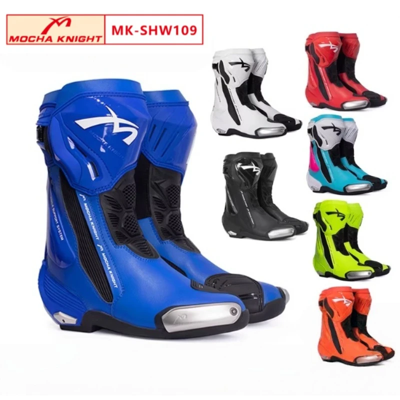 Hot Moto Protective Boot Waterproof Enduro Motorcyclist Shoes Anti-slip Motocross Rally High Top Boot Interior and Outer Shoes