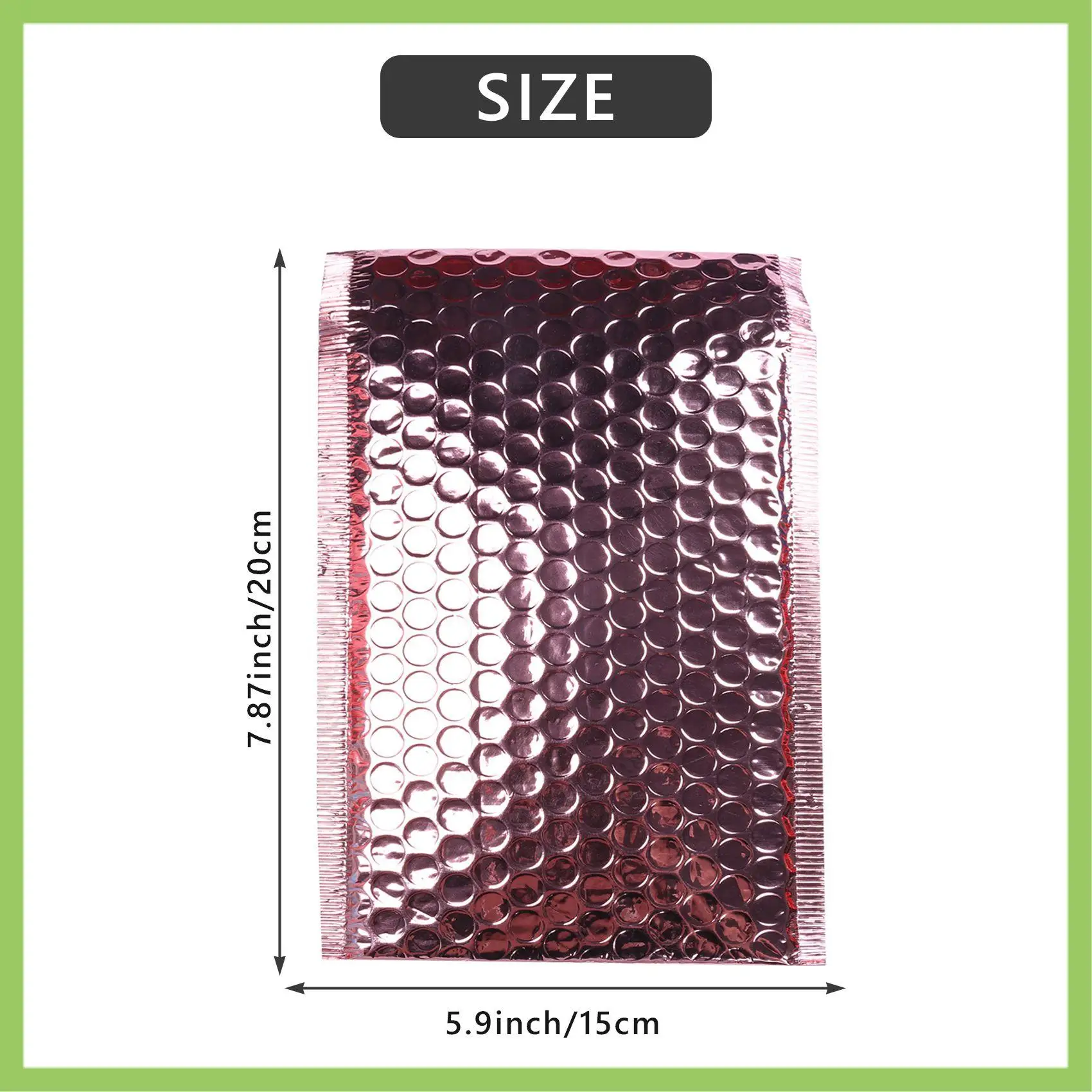 

20 шт., розовое золото, пузырьковый конверт, пенопластовая фольга, почтовый пакет, пузырьковые почтовые конверты для подарочной упаковки