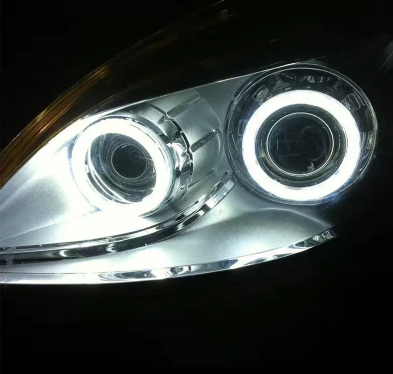 2 Stück RGB Angel Eyes Halo Ringe Lichter mit Blinkerfunktion APP Bluetooth LED Motorrad Nachrüstung DRL Auto-Scheinwerfer 12V 24V – Detail 12