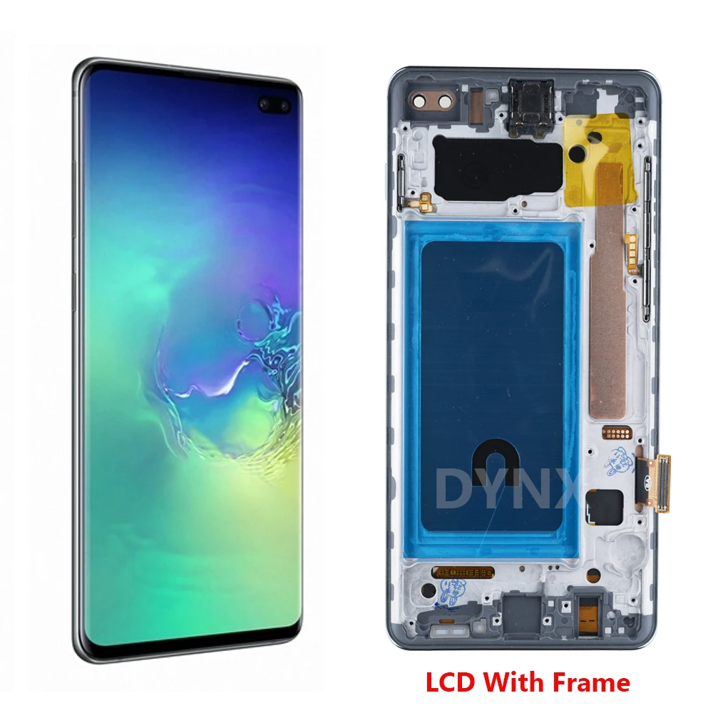 Screen For Samsung Galaxy S10 Plus S10+ G975 G975F LCD Display Digital Touch Screen With Frame For Samsung Galaxy S10+ Assembly