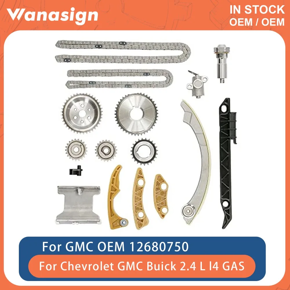 

Engine Timing Chain Kit Fit 2.0 2.2 2.4 L For Chevrolet Buick GMC Malibu Equinox LE5 LE9 2.0L 2.2L 2.4L l4 GAS 08-17 12680750