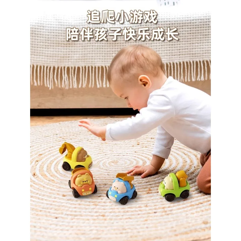 Children's inertia toy car, baby 1-3 years old, rebound engineering car, 6 months old, baby puzzle 2 boys and girls