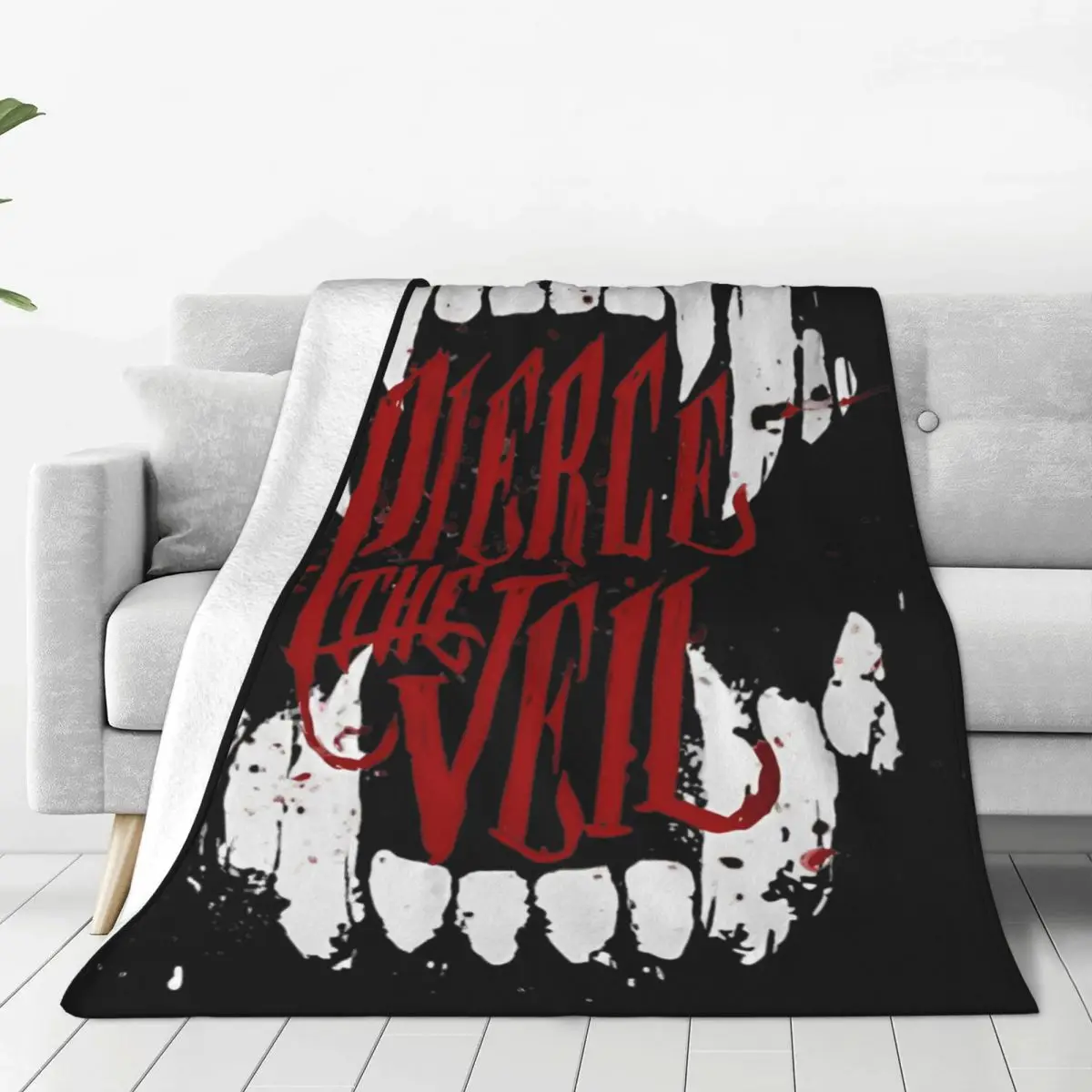 Pierce The Veil Band Blanket Fleece Decoration PTV Punk Music Cozy Super Warm Throw Blanket for Home Travel Bedding Throws