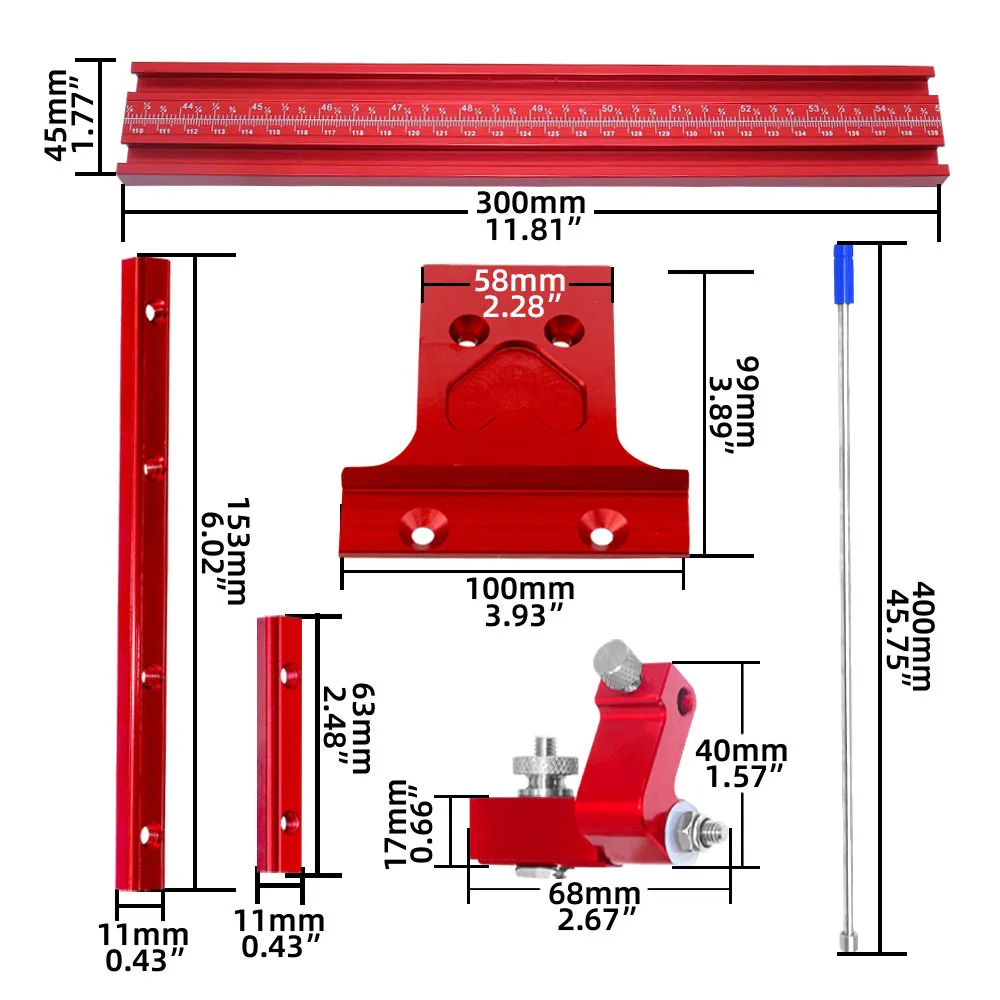 Woodworking Parallel Universal Guide Rail, Electric Circular Saw Auxiliary Guide Rail Compatible with Festo Makita Guide Rail view 5