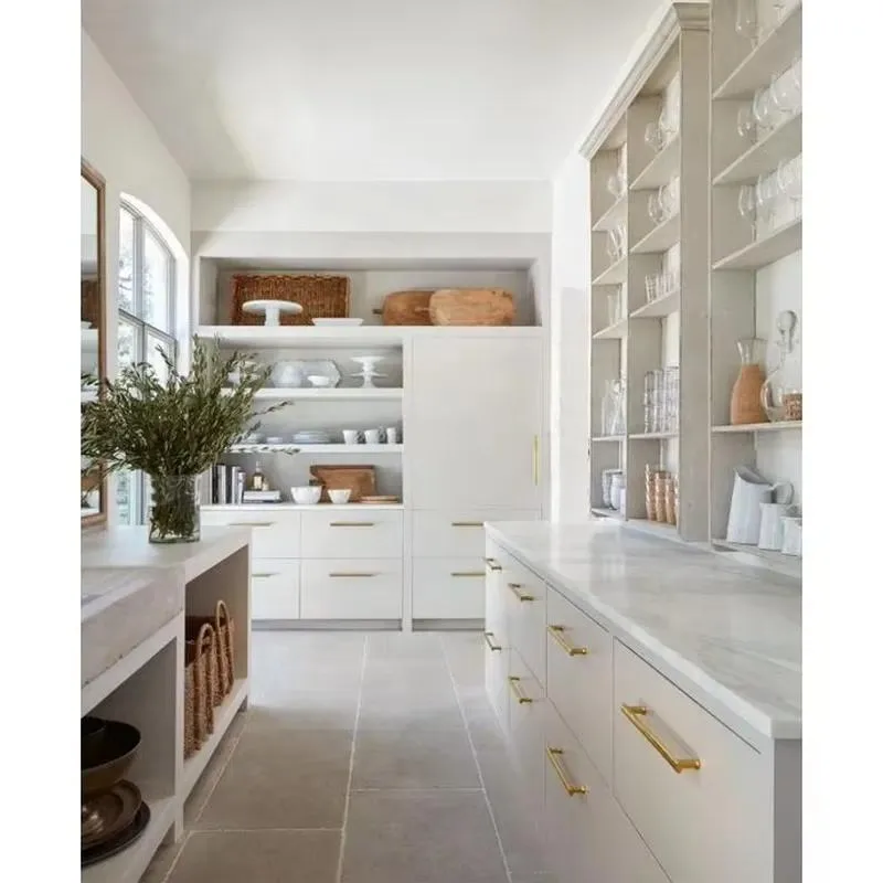 for Craftsman Custom Farmhouse Shaker Wooden Butler Pantry Organization Kitchen Pantry Cabinet Storage Design