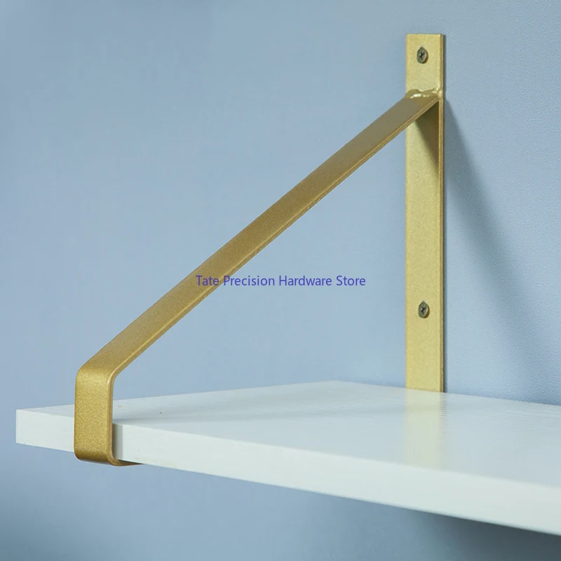 1Pcs  Floating Wall Mounted Shelf Wall Mounted Single Layer Board Wrought Iron Bracket Metal Wooden Partition Board Support
