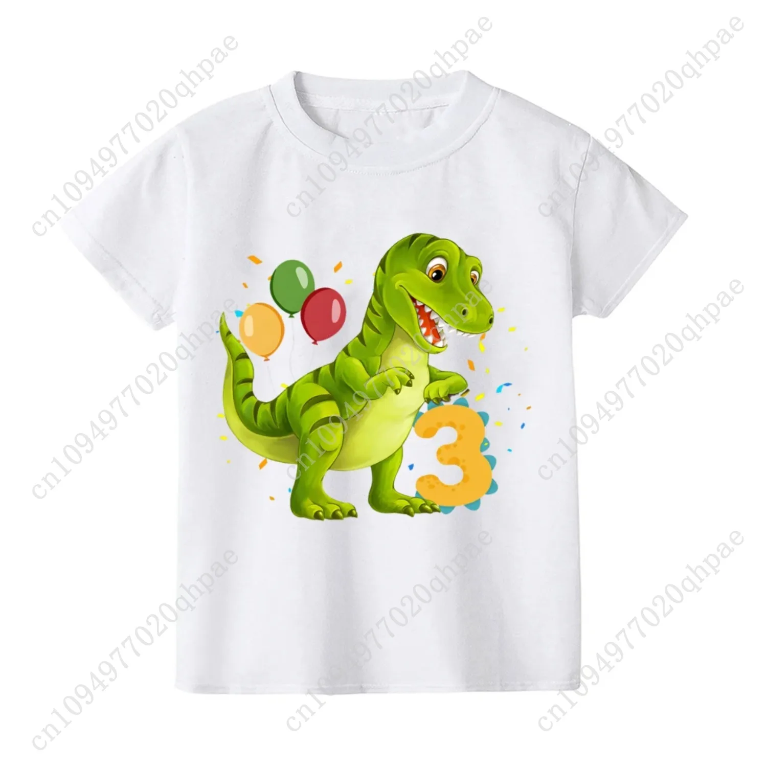 تي ريكس ديناصور عيد ميلاد تي شيرت أي عمر قميص أبيض دينو تريكس ملابس علوية للحفلات لطيف دينو بوي بنات عيد ميلاد قمصان الزي