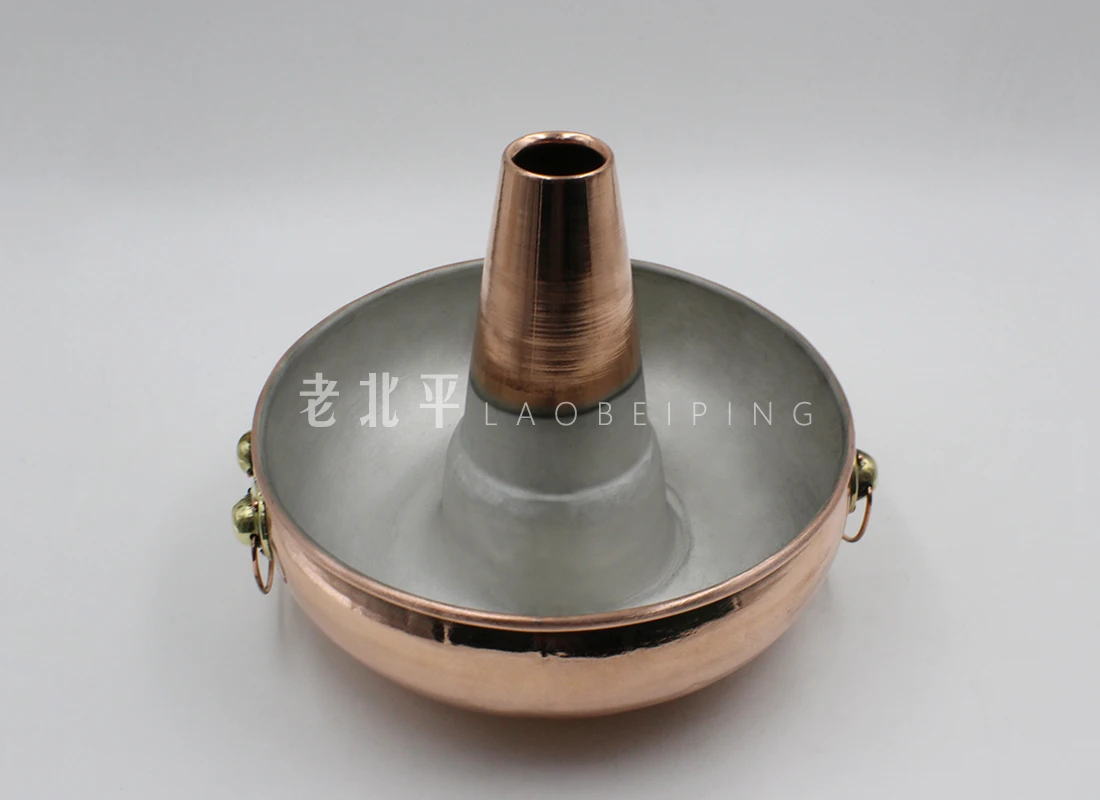 Cassette furnace copper hot pot pure copper gas hot household copper sheep scorpion hot edge furnace Double-flavor