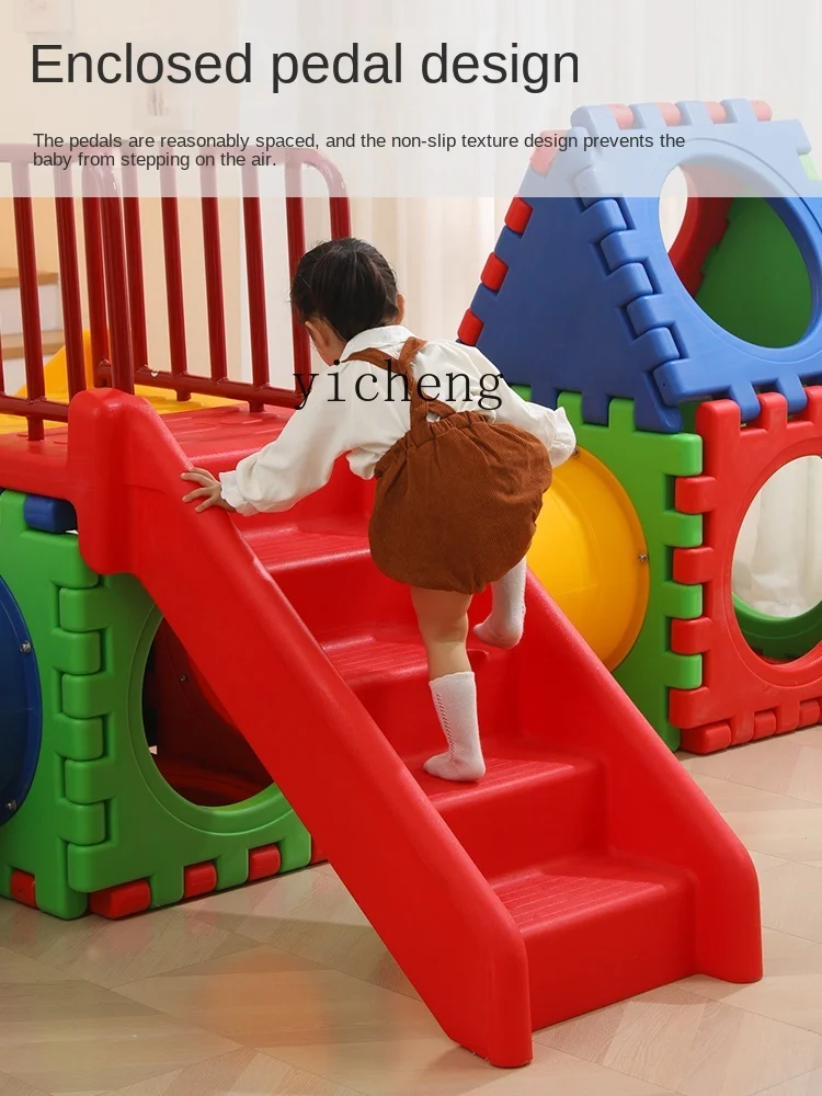 XL Slide Children's Castle Slide Playground Equipment Assembled Building Block Toys