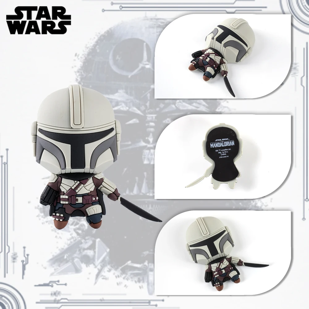Imán para refrigerador con licencia oficial de Star Wars, imán de espuma 3D mandaloriano, colección de decoración del hogar, regalo, 1 unidad, Disney
