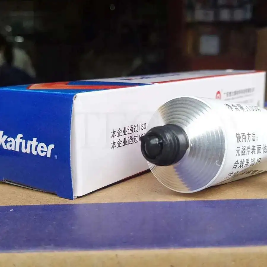 Kafuter جودة عالية حقيقية 100g أسود سريع التجفيف مقاومة للحرارة ختم لاصق الصناعية ختم لاصقة