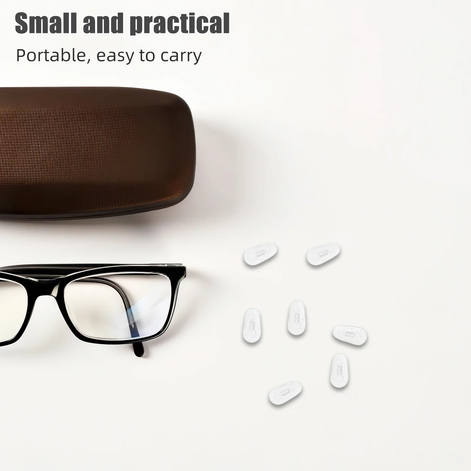 

200Pcs Silicone Nose Pads for Eyeglasses Soft Push in Nose Cushion Glasses Bridge Pads for Daily Outdoor Use Silicone Nasal Pad