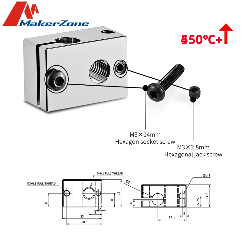 Compatible With E3d V6 Hotend vor-n v0 hotend  Kit Upgrade V6 Heat Sink High Capacity  Extruder Kit 1.75MM ABS Filament