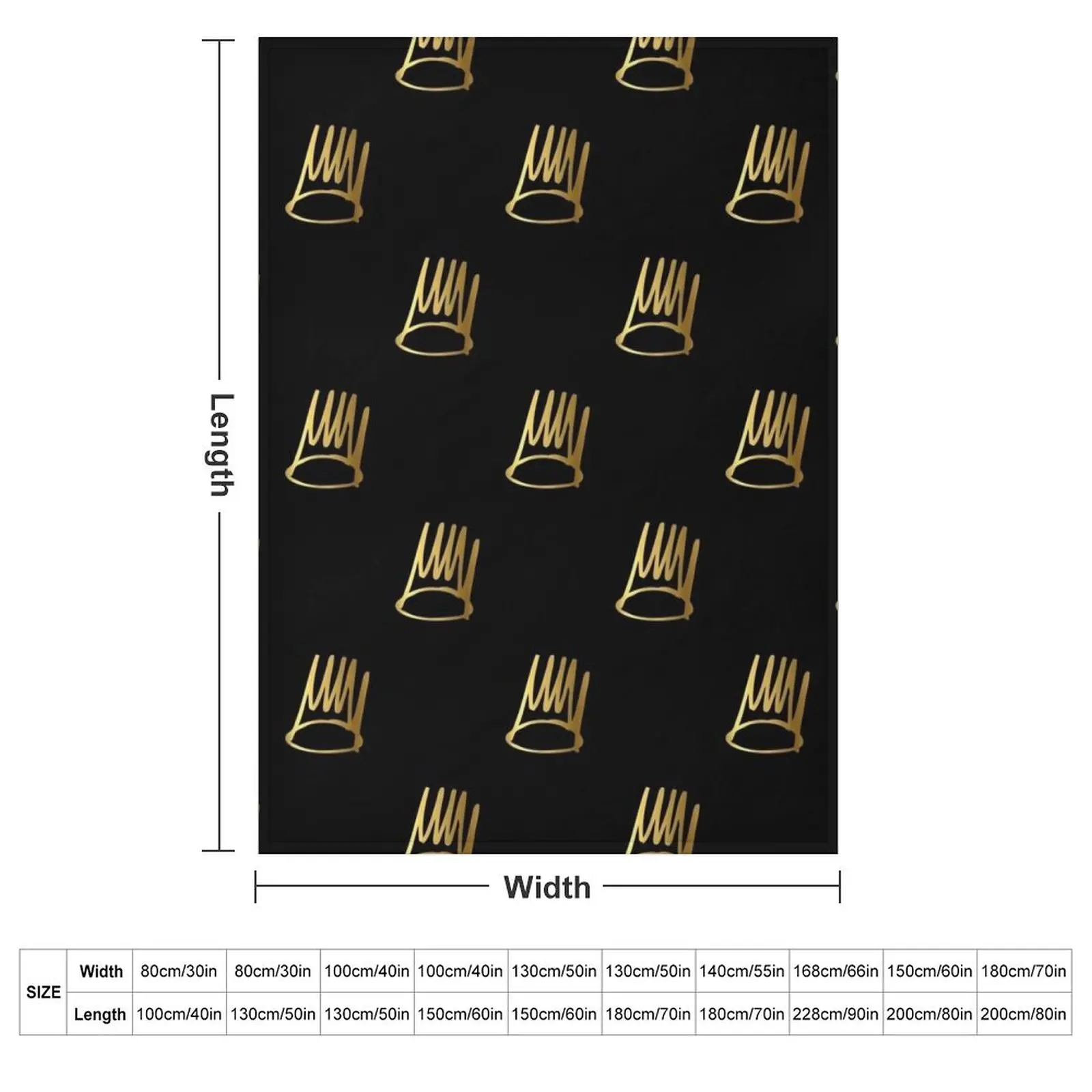 j cole gold crown Throw Blanket cosplay anime Beach warm for winter Baby Custom Travel Blankets