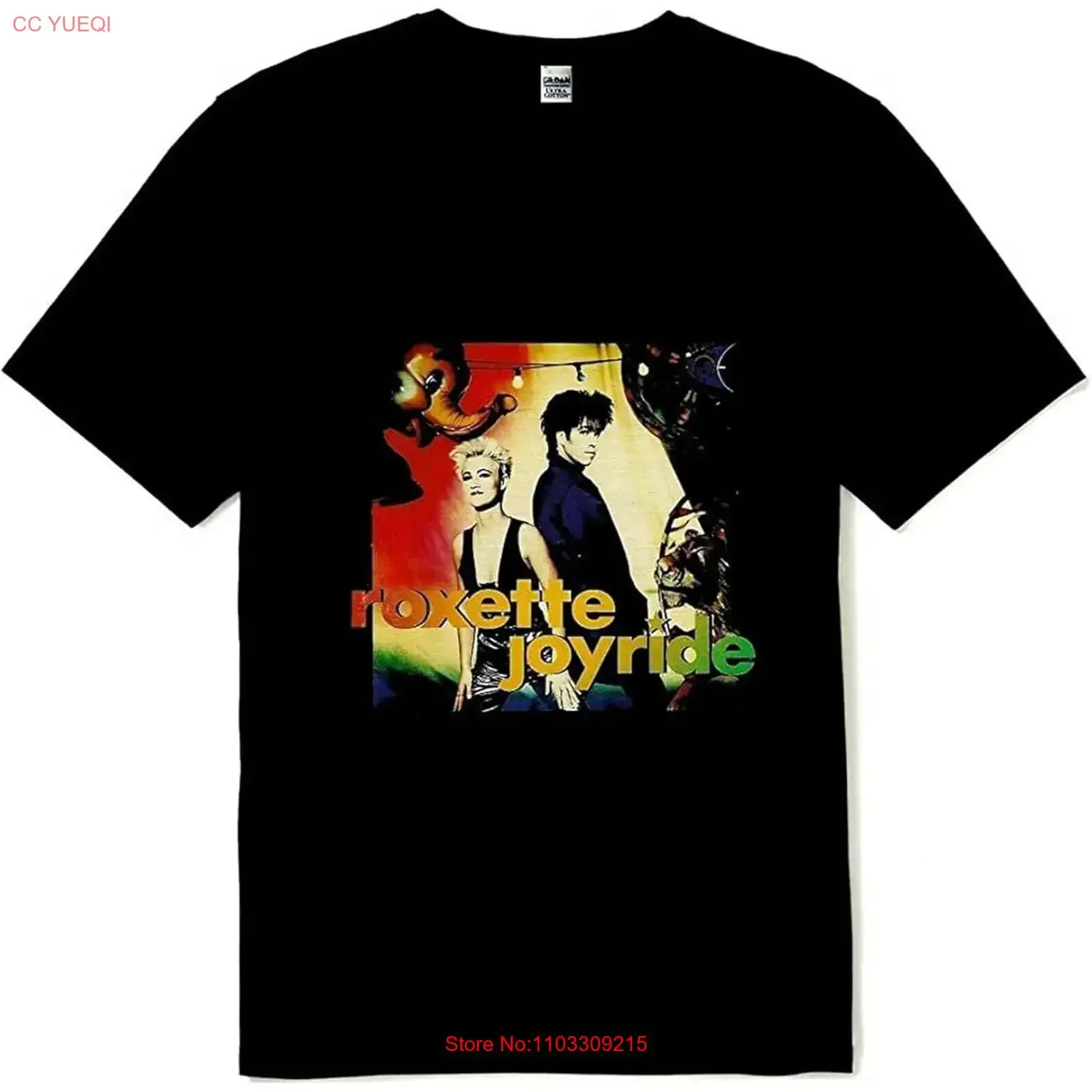 Camiseta con logotipo vintage de Roxette Joyride Pop Musician, camiseta negra vintage lavada, suave y cómoda, ropa de calle a la moda para hombre, ligeramente a la moda