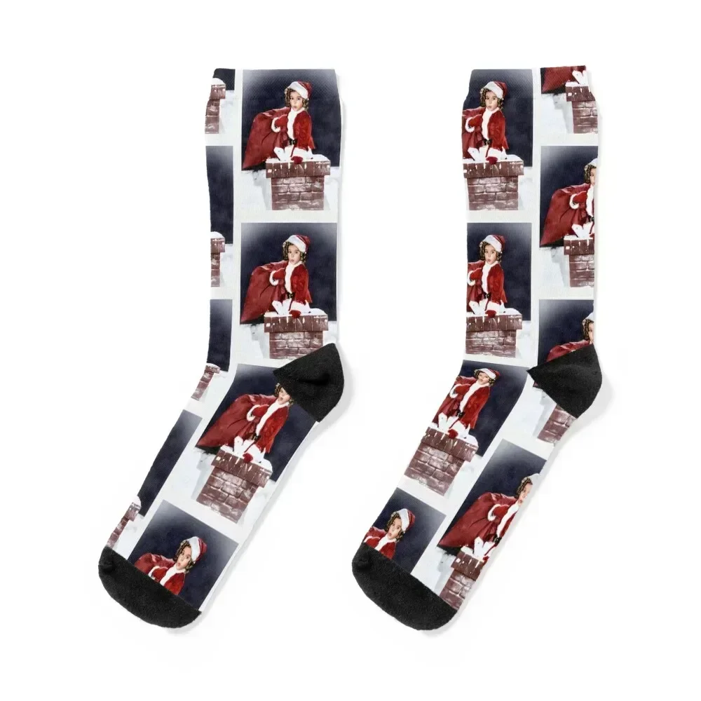 Shirley Temple Portrait at Chimney Socks Thermal man winter golf floor fashionable Socks Ladies Men's