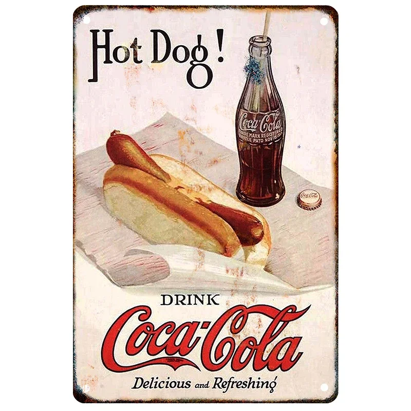 Retro Diner Tin Sign Poster Vintage Wall Posters Metal Sign Decorative Wall Plate Kitchen Plaque Metal Vintage Decor Accessories