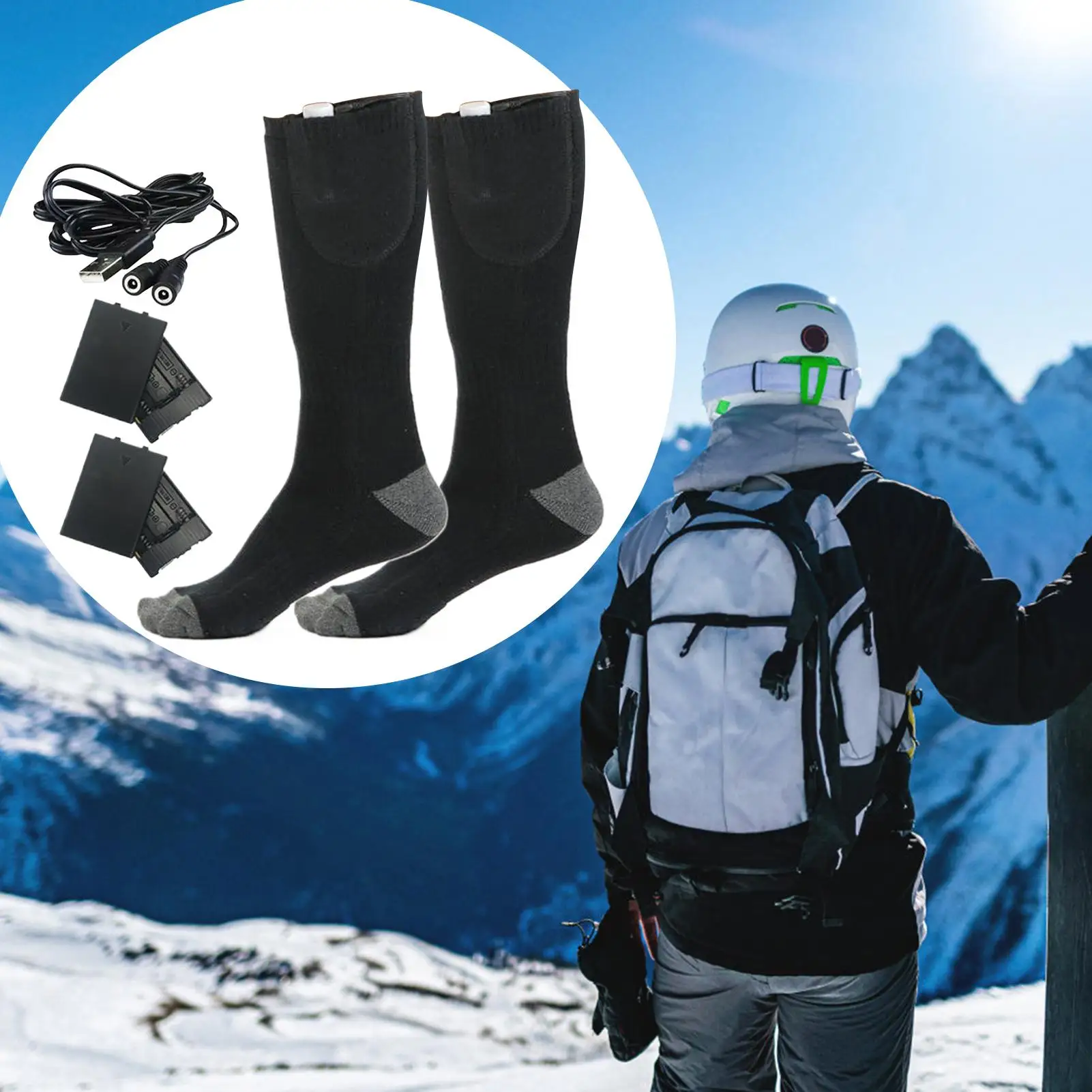 

Носки с подогревом на батарейках, носки с подогревом на электрической батарее, спортивные аксессуары для холодной погоды, мужчин, женщин, взрослых, пожилых людей