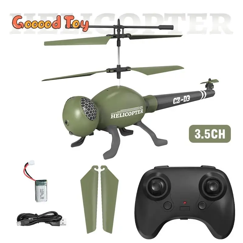 3.5CH RC Helicopter with Light 2.4G Remote Control Simulation Mechanical Dragonfly Warjet Plane Toy for Boy Flying Aircraft Gift