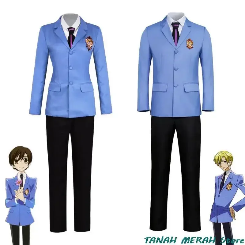 アニメ桜蘭高校ホスト部コスプレ衣装男性女性制服ハルヒ京子ひかる貴志 F9725CLU ジャケットコートシャツパンツ