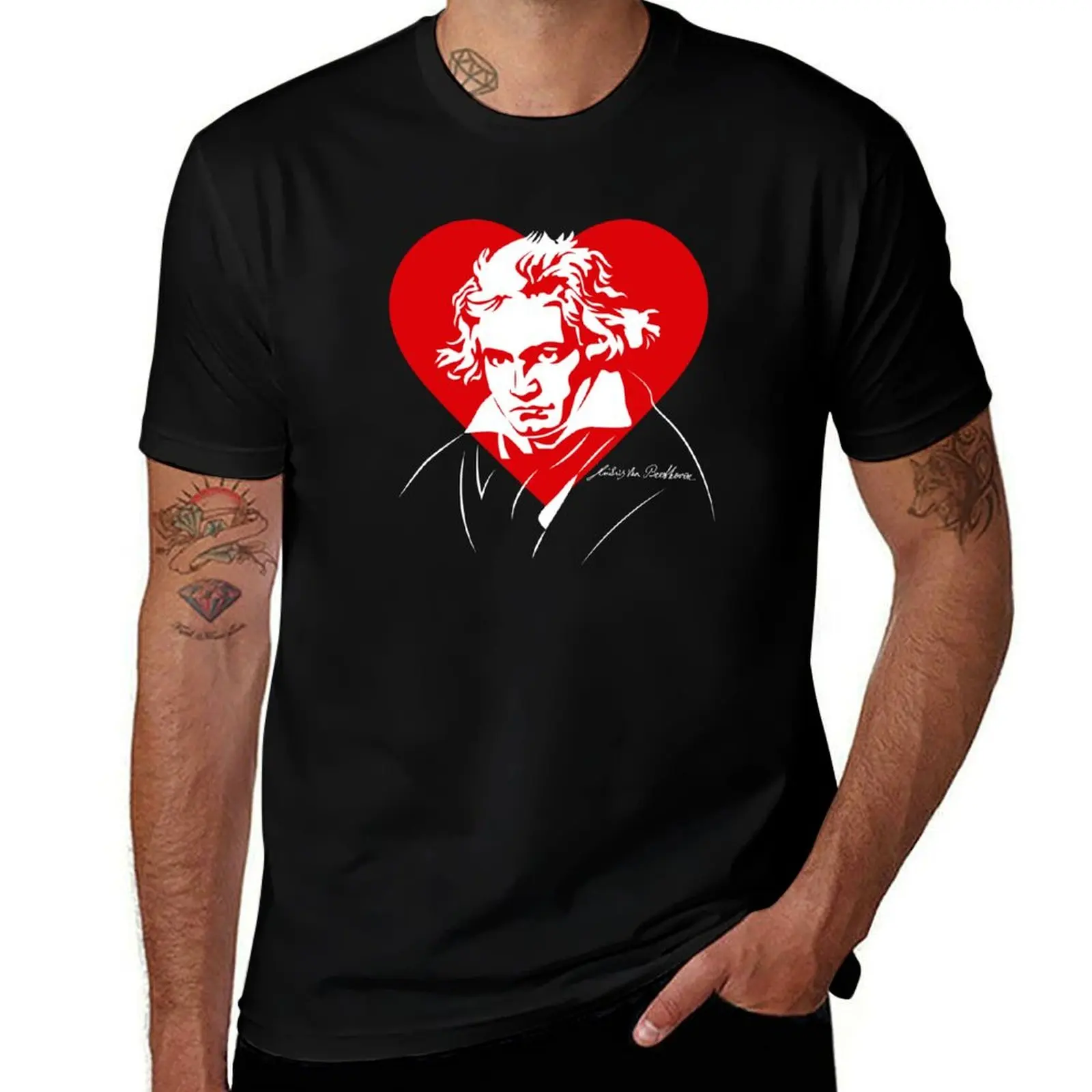 Ludwig van Beethoven T-Shirt Labor Work Casual T-Shirt