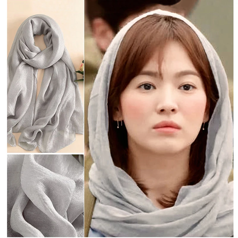 2023 Fashion Solid Linen Women Scarf Spring Summer Thin Pashmina Shawl Wraps foulard femme Plus Size Hijab Stole Scarves