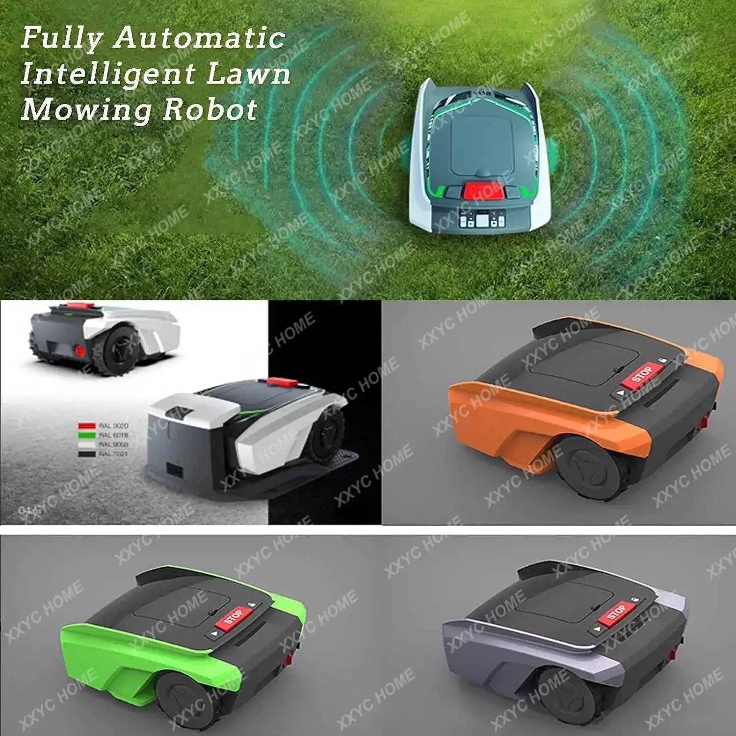 GPS 2023 New Arrival M18E High Efficiency Charging Automatic Robot Electric Wireless 1500 Square Meter Lawn Mower Mower