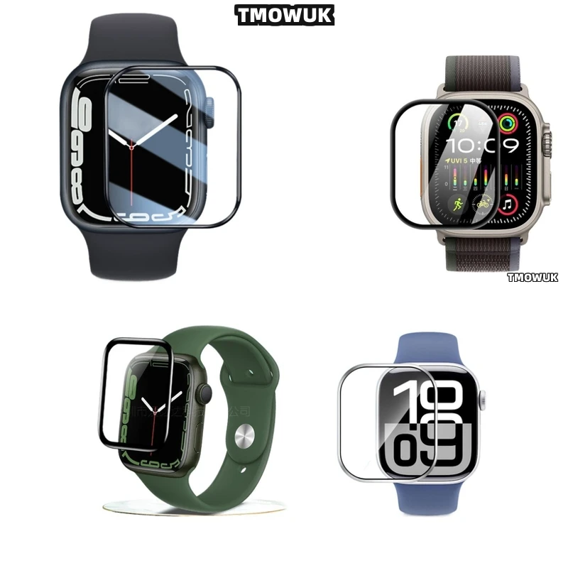 

For Apple Watch 1 2 3 4 5 6 7 8 9 10 SE 38 41 45 44 42 49 MM - Smudge - Resistant Soft Flexible Screen Protective Film 3D Curved