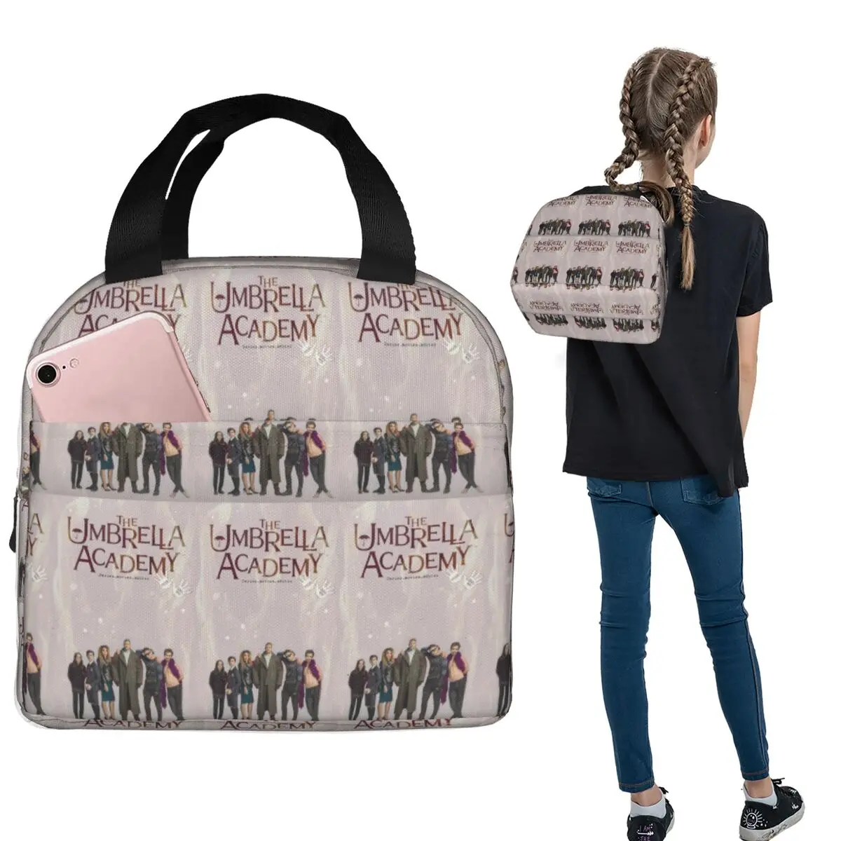 The Umbrella Academy Tv Insulated Lunch Bag for Women Kids Portable Food Boxes Thermal Lunch Box Tote