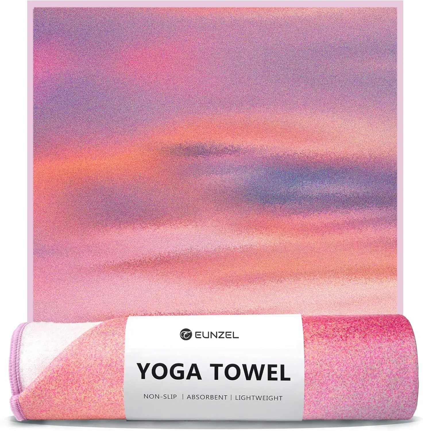 

Non-Slip Yoga Towel, Sweat Absorbent Microfiber with Grip Dots for Hot Yoga, Pilates, Workout 72x24 Sunset Print