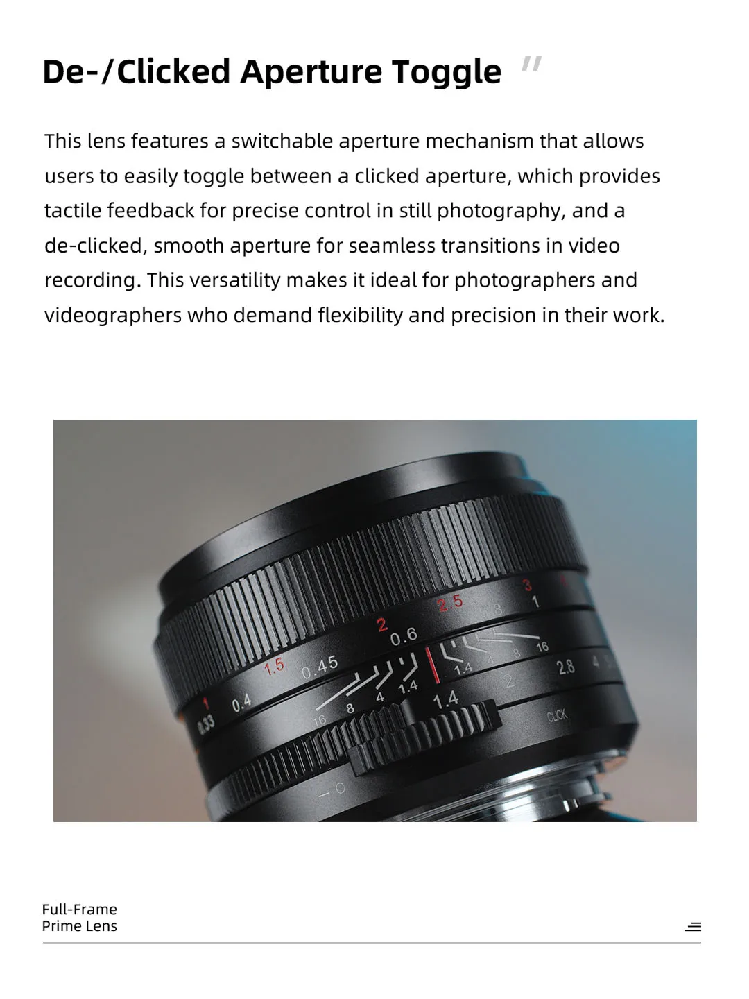 7artisans Vollformat 35mm F1.4 III Große Blendenöffnung Festbrennweiten-Kameraobjektiv für Humanwissenschafts-Fotografie mit Sony E Canon RF Nikon Z L – Detail 4