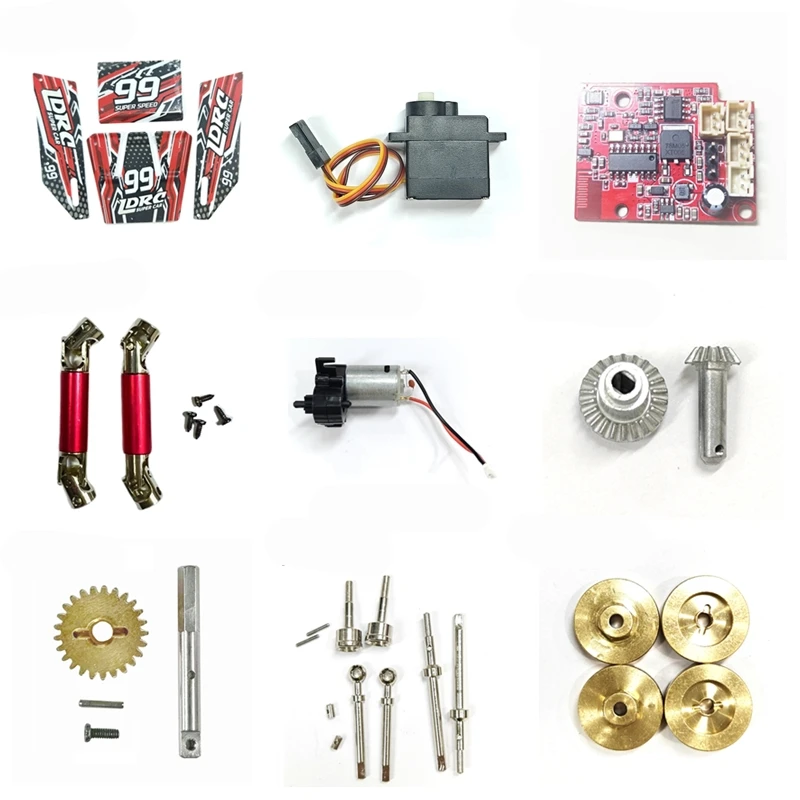 1/18 LDRC LD18401 LD18499 Modified Accessories  Receiver Tire Motor Gearbox Servo Gear Front Rear Axle Drive Shaft