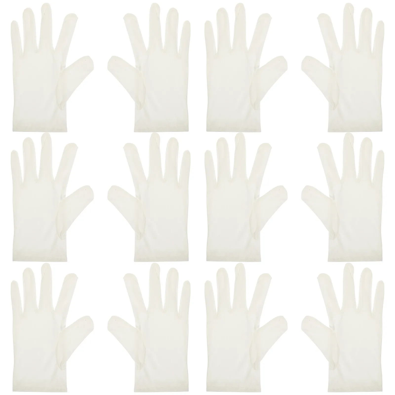 

6Pairs Fine Workmanship Microfiber Cloth Gloves Multipurpose for Jewelry Store Etiquette Performance Industry Lab Safety Hand