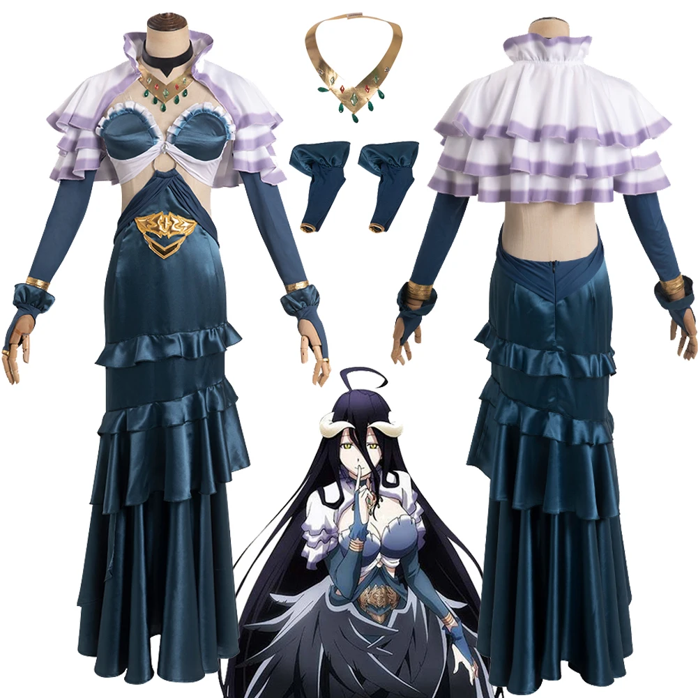 

Albedo Cosplay Fantasy Outfits Anime Overlord IV Costume Disguise Adult Women Roleplay Female Halloween Party Fantasia Clothes