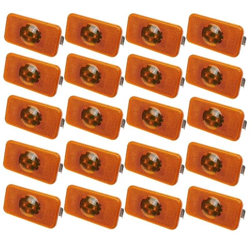 20X 24V Car Truck LED Side Marker Light Amber Indicator Lamp 4 LED For Volvo Trucks FM/FH