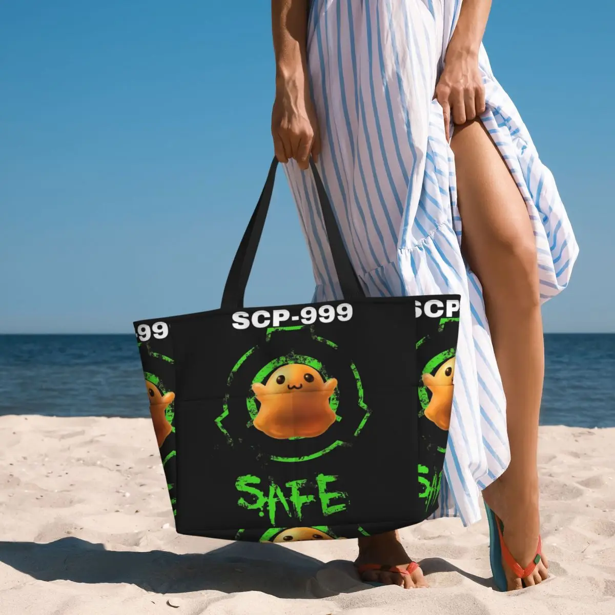 

SCP-999 The Tickle Monster Beach Tote Bag Sport Gym Yoga Duffle Large Tote Bag Women Travel Bag Fitness bag