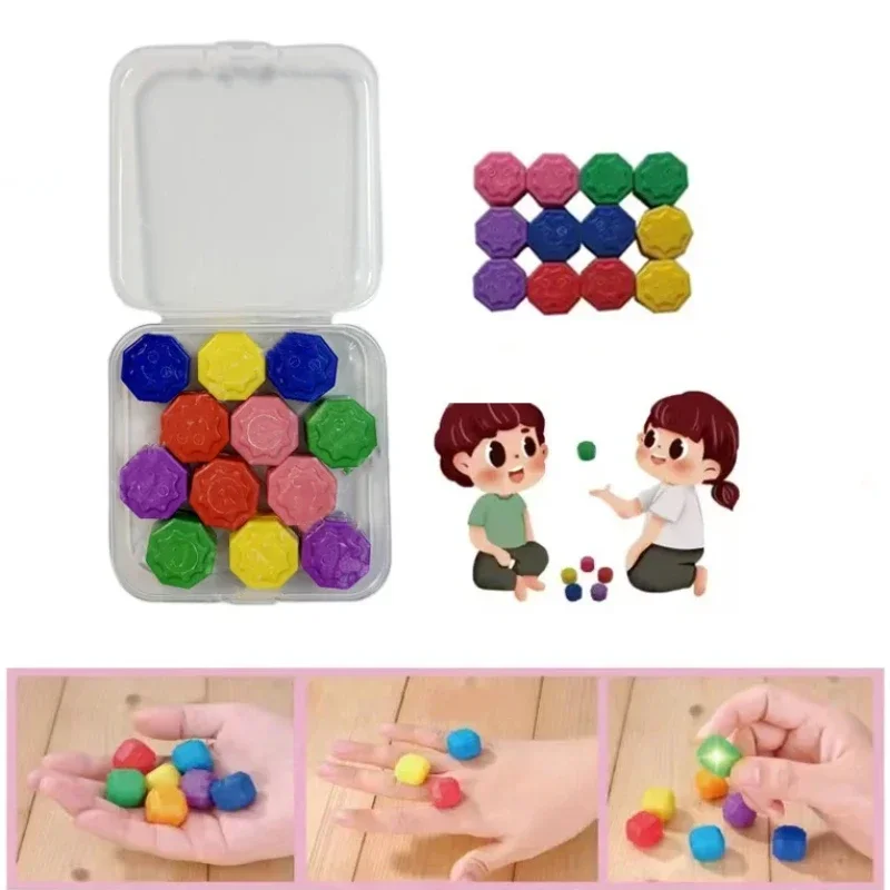 

12Pcs/box Korea Traditional Play Game Gonggi Jack Stone Pebbles Set Exercise Colorful Fun Stress Relief toy